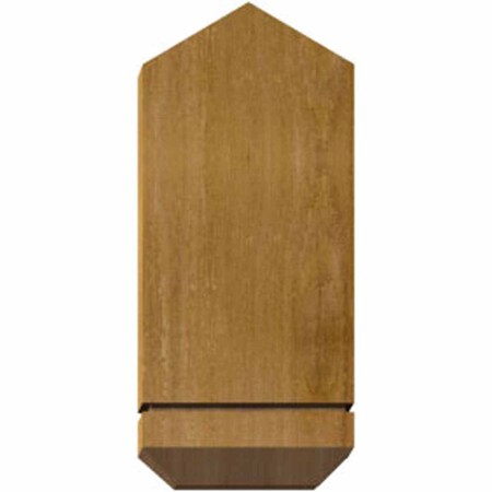 Ekena Millwork Bellingham Rough Sawn Timber Gable Bracket, Western Red Cedar, 36"W x 10"H x 4"D x 6"F, 7/12 Pitch GBW036X10X0406BEL00RWR